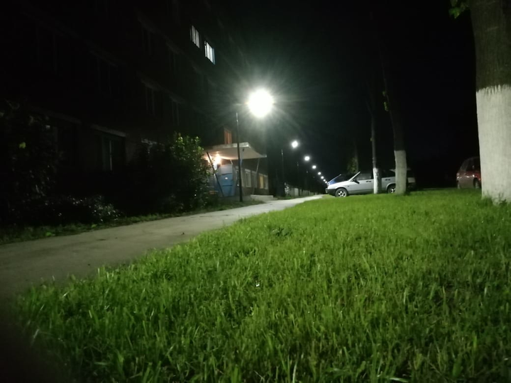Канаш, ул. Красноармейская, освещение пешеходной дорожки светильниками Onleds
